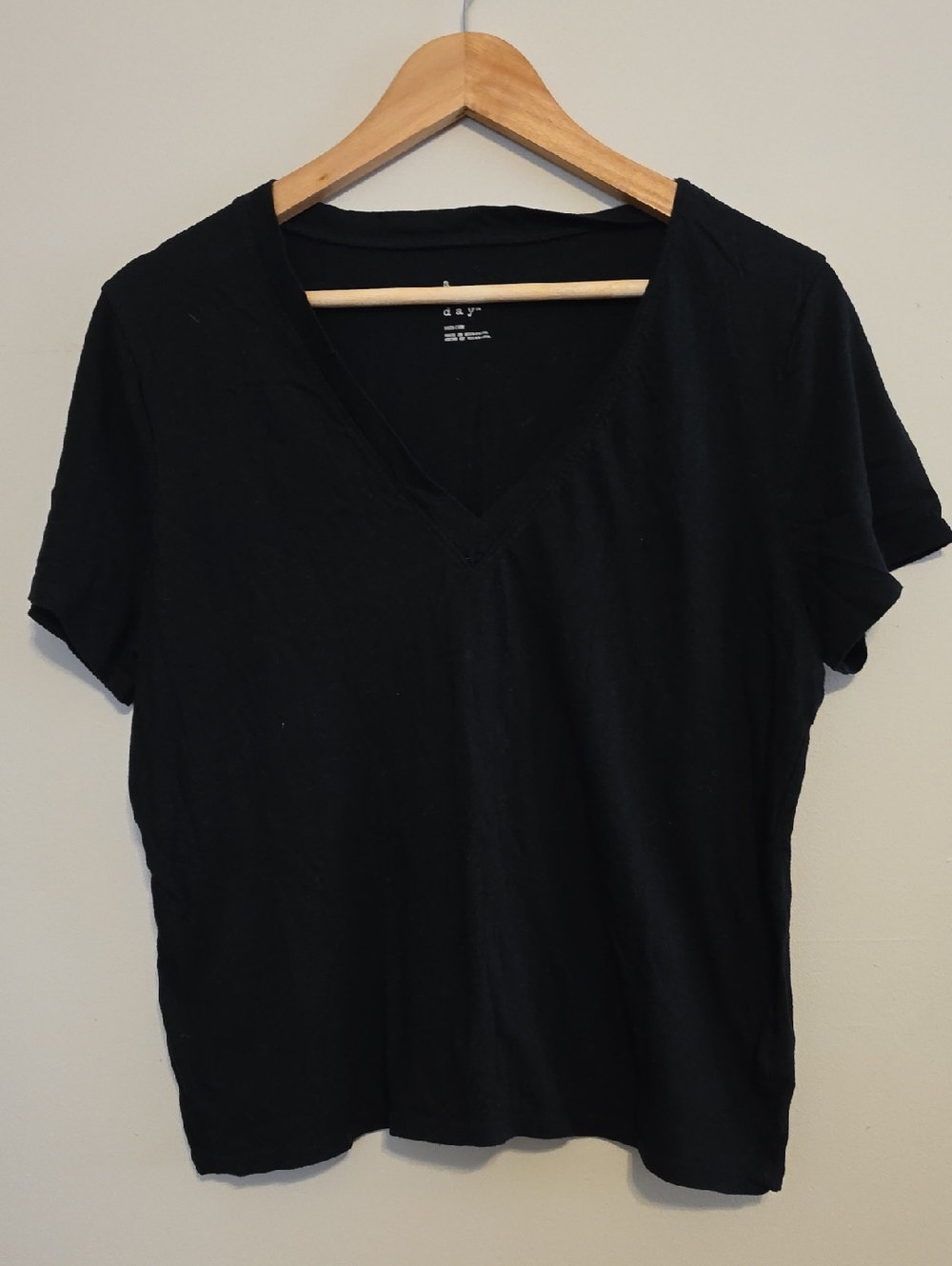 a new day Black V-Neck Short Sleeve Tee